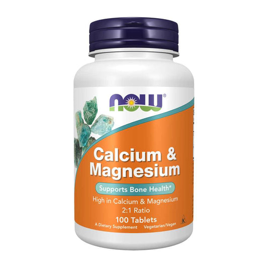 Now Foods Calcium & Magnesium – Bone Health Support – 2:1 Ratio – 100 Tablets