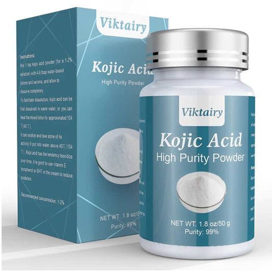 Viktairy Kojic Acid Powder – 99% High Purity Skin Brightening Formula (50g / 1.8oz)