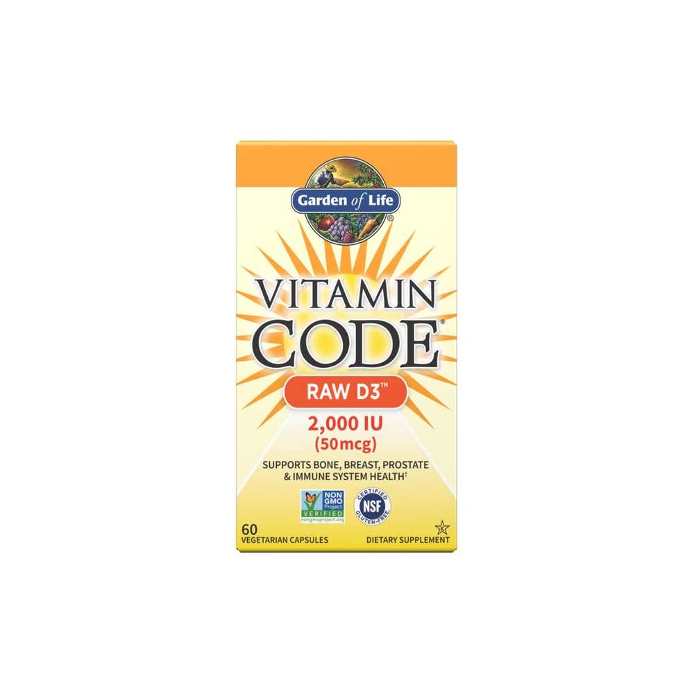 Garden of Life Vitamin Code Raw D3 2000 Iu 60 Capsules