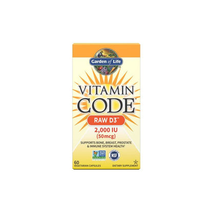 Garden of Life Vitamin Code Raw D3 2000 Iu 60 Capsules