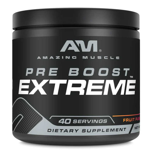 Amazing Muscle Pre Boost Extreme Pre-Workout with Caffeine Fruit Punch