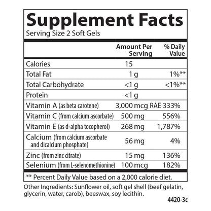 Carlson ACES+Zn – Antioxidant Formula with Vitamins 60 Softgels