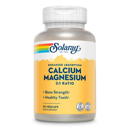 Solaray Calcium & Magnesium, Aac 2:1 90 Caps