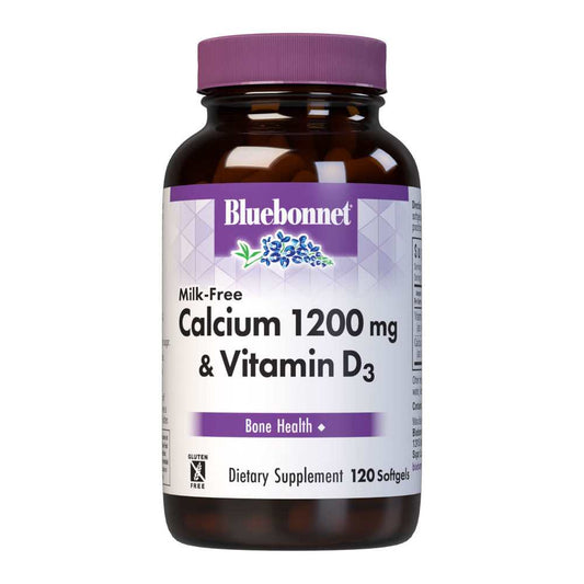 Bluebonnet Nutrition CALCIUM 1200 mg & VITAMIN D3 (MILK-FREE) 120 softgels