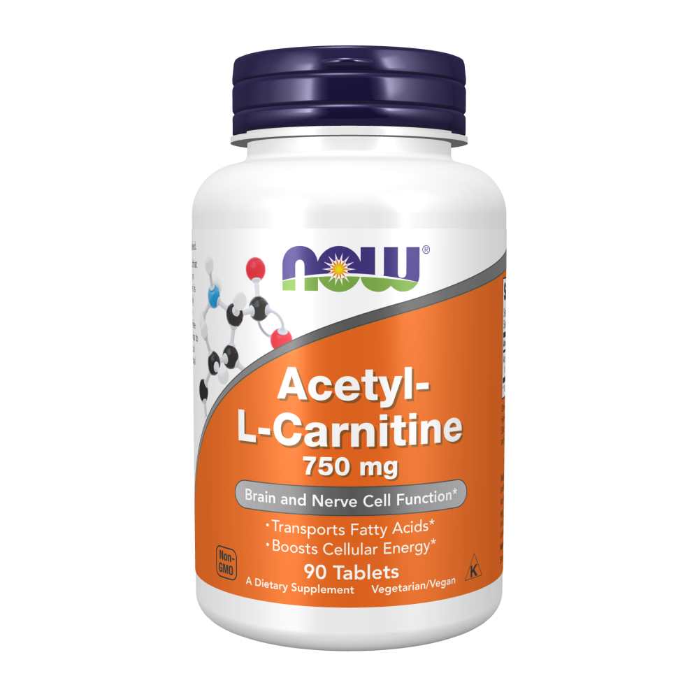 Now Foods Acetyl-L-Carnitine 750 Mg – Brain, Nerve & Energy Support – 90 Tablets