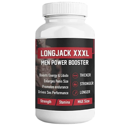 Longjack Xxxl Men Power Booster, Energy, Libido & Size Enhancement, Stronger Performance, Longer Stamina 30 Tablets