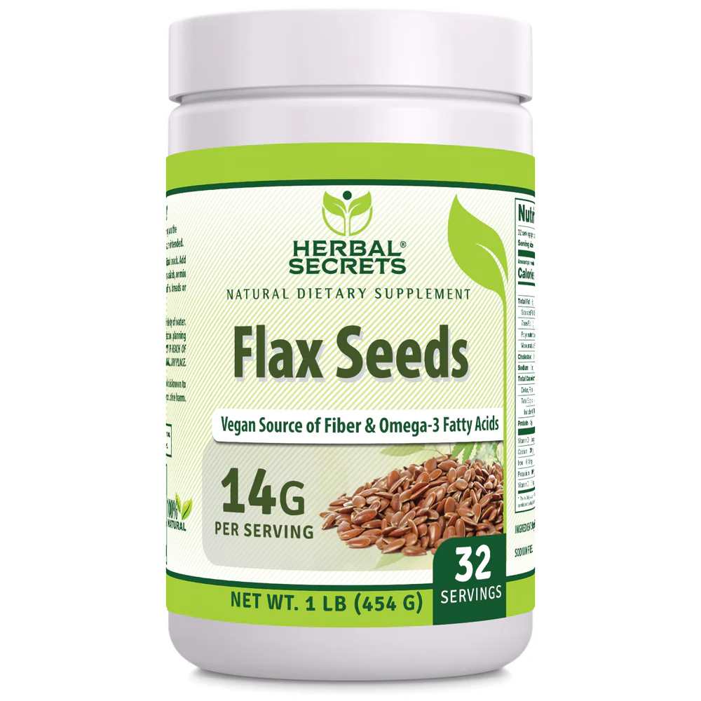 Herbal Secrets Natural Whole Flax Seeds 454g