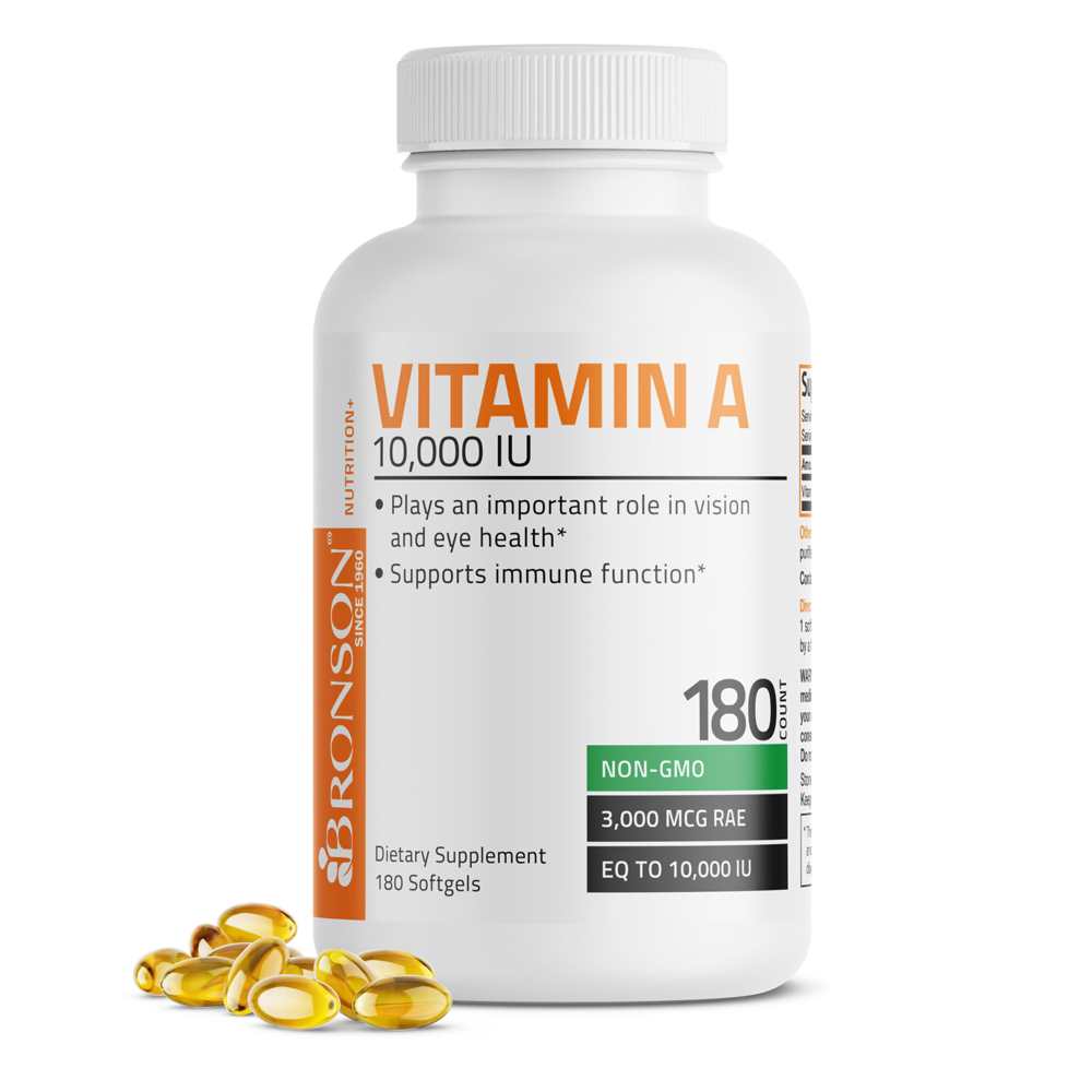 Bronson Vitamins Vitamin a Retinyl Palmitate - 10,000 Iu 180 Softgels