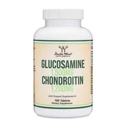 Double Wood Glucosamine & Chondroitin – 1500mg/1200mg Advanced Joint Formula | 180 Tablets