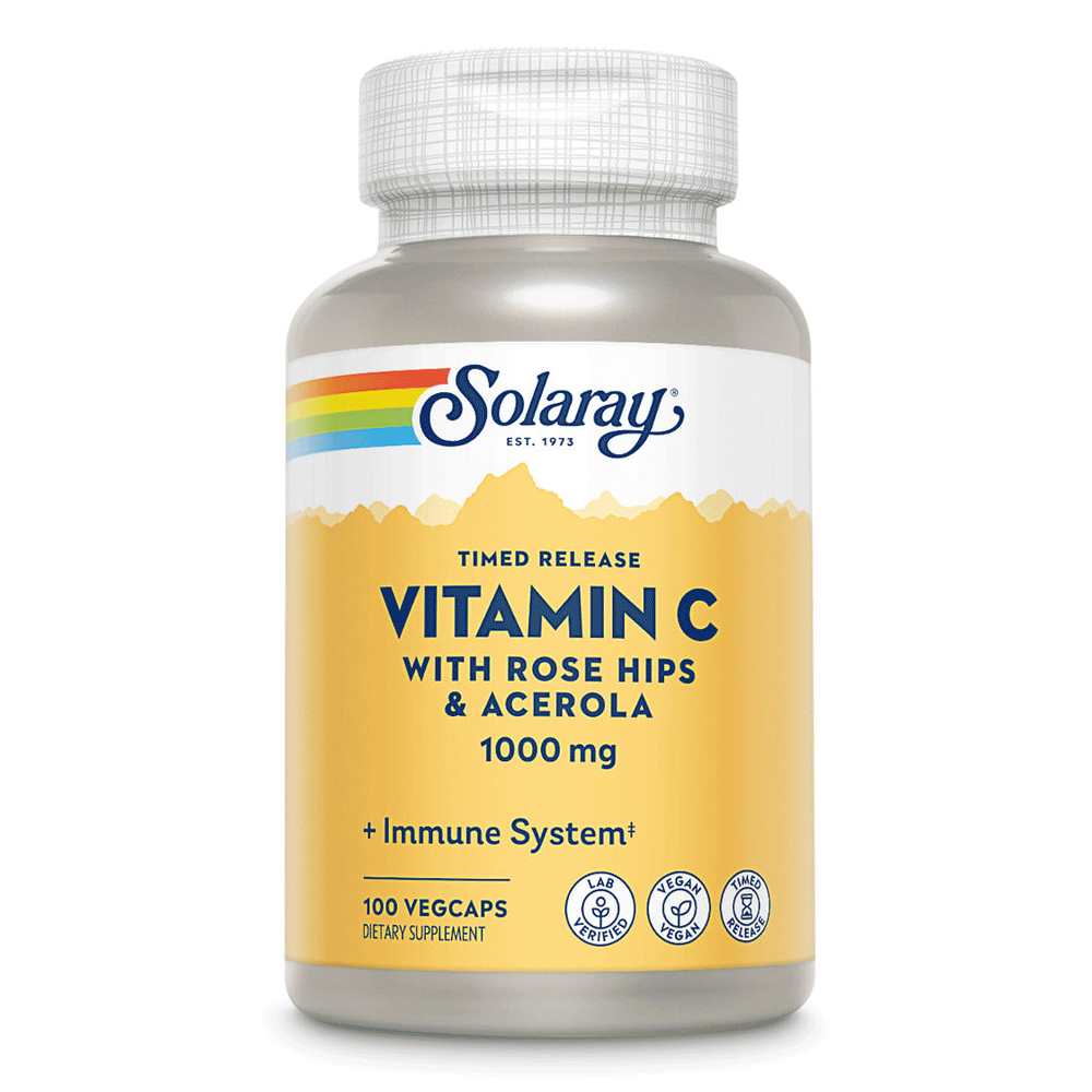 Solaray Vitamin C with Rose Hips & Acerola 1000mg 100 caps