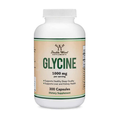 Double Wood Glycine – 1000 Mg per Serving – 300 Capsules