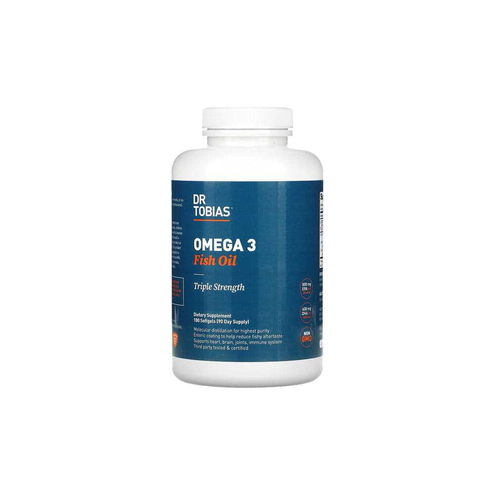 Dr. Tobias Omega 3 Fish Oil Triple Strength 180 Softgels