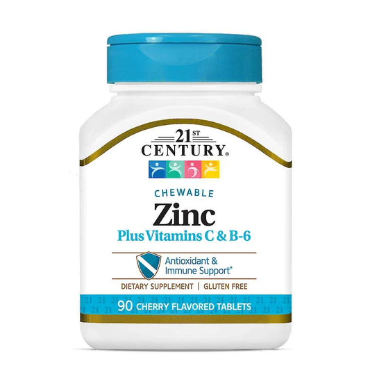 21st Century Zinc Plus Vitamins C & B6 Chewable 90 Tabs