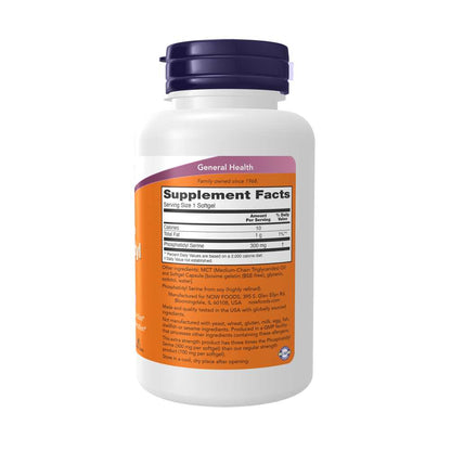 Now Foods Phosphatidyl Serine 300 Mg Extra Strength – 50 Softgels