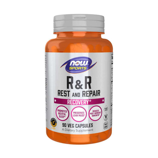 Now Sports R & R Rest and Repair – Night Recovery & Relaxation Formula – 90 Veg Capsules