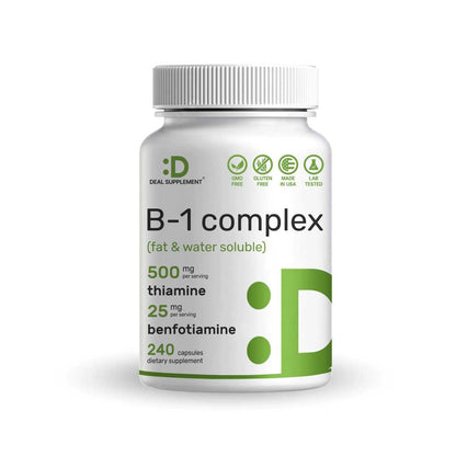 Deal Supplement Vitamin B1 500mg with Benfotiamine 240 caps