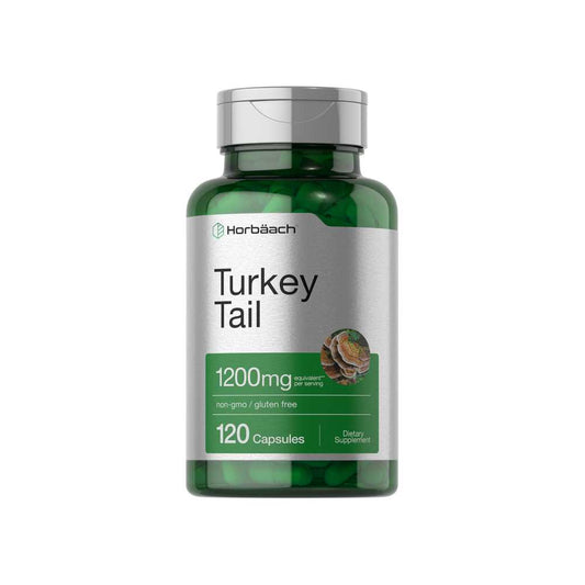 Horbäach Turkey Tail Mushroom 1200mg per Serving | 120 Capsules