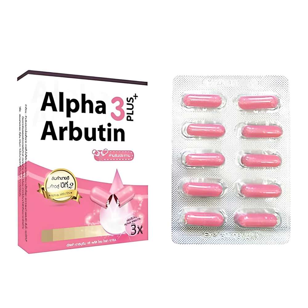 Kyra Alpha Arbutin 3+ Mix Super Whitening Lotion – 1 Box (10 Caps) with Alpha Arbutin 3+ Mix