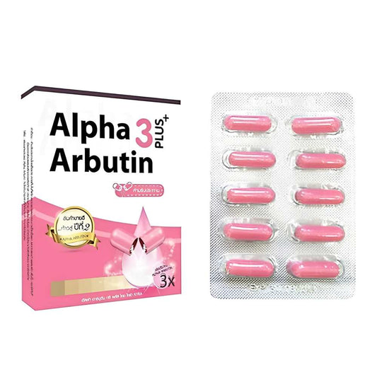 Kyra Alpha Arbutin 3+ Mix Super Whitening Lotion – 1 Box (10 Caps) with Alpha Arbutin 3+ Mix