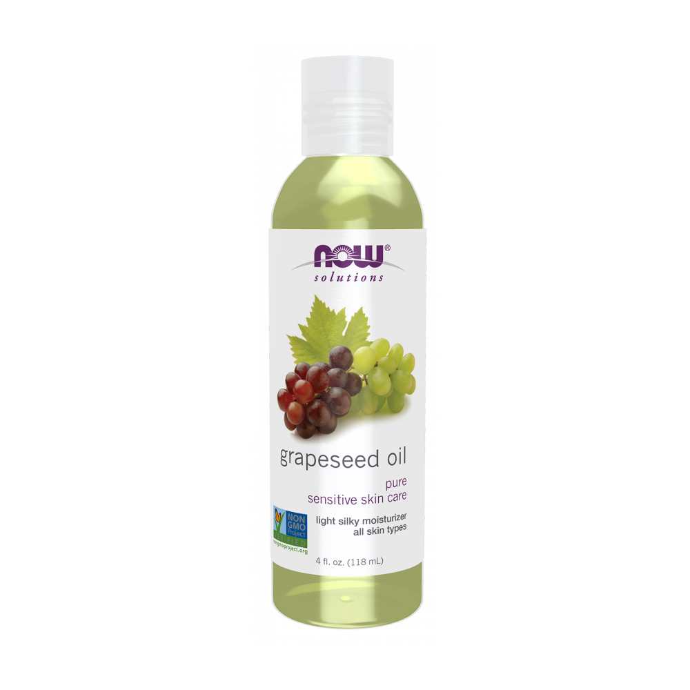 Now Foods Grapeseed Oil – 100% Pure & Light Texture – Multi-Purpose Skin & Hair Oil – 118 M L