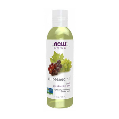 Now Foods Grapeseed Oil – 100% Pure & Light Texture – Multi-Purpose Skin & Hair Oil – 118 M L