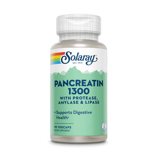 Solaray Pancreatin 1300, Digestive Enzyme 90 Caps