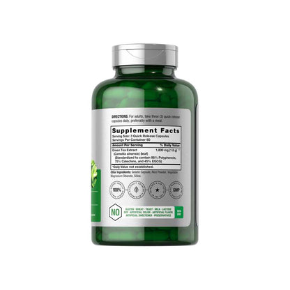 Horbäach Green Tea Extract 1800 Mg per Serving | 180 Capsules