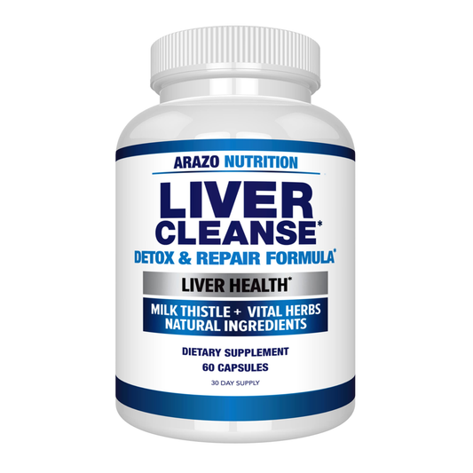 Arazo Nutrition Liver Cleanse - Detox & Repair Formula with Milk Thistle & Vital Herbs - 60 Capsules