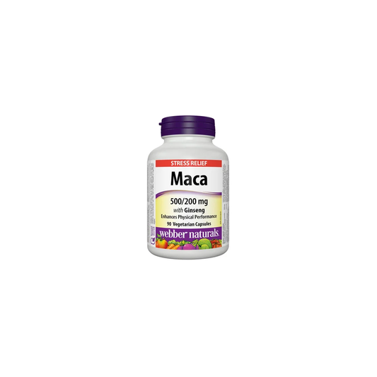 Webber Naturals Maca with Ginseng – 90 Capsules Enhances Physical Performance