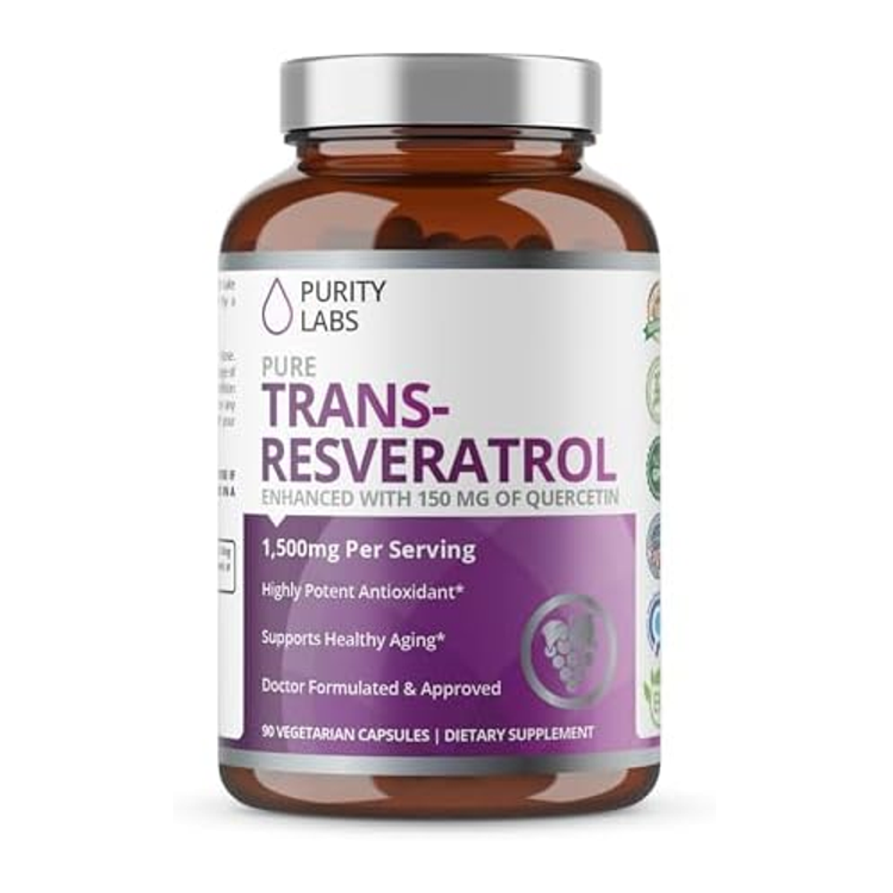 Purity Labs Pure Trans-Resveratrol + Quercetin 1500MG