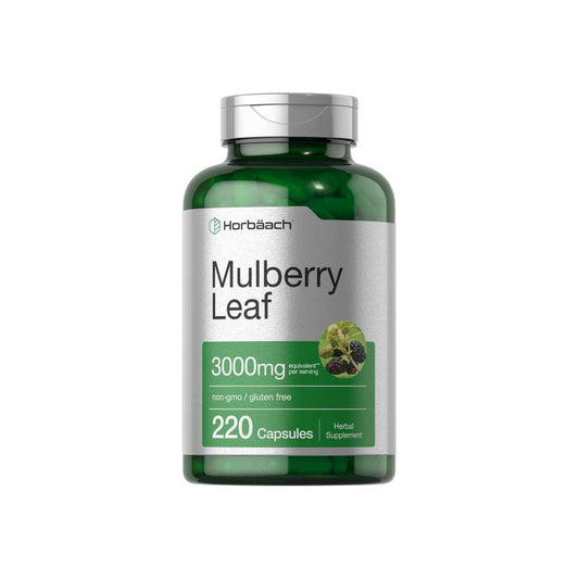Horbäach Mulberry Leaf Extract 3000mg per Serving | 220 Capsules