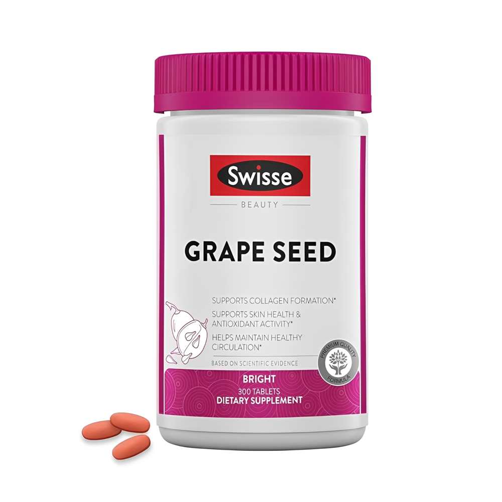 Swisse Beauty Grape Seed 300 Tablets – Collagen Support, Skin Health & Antioxidant Protection