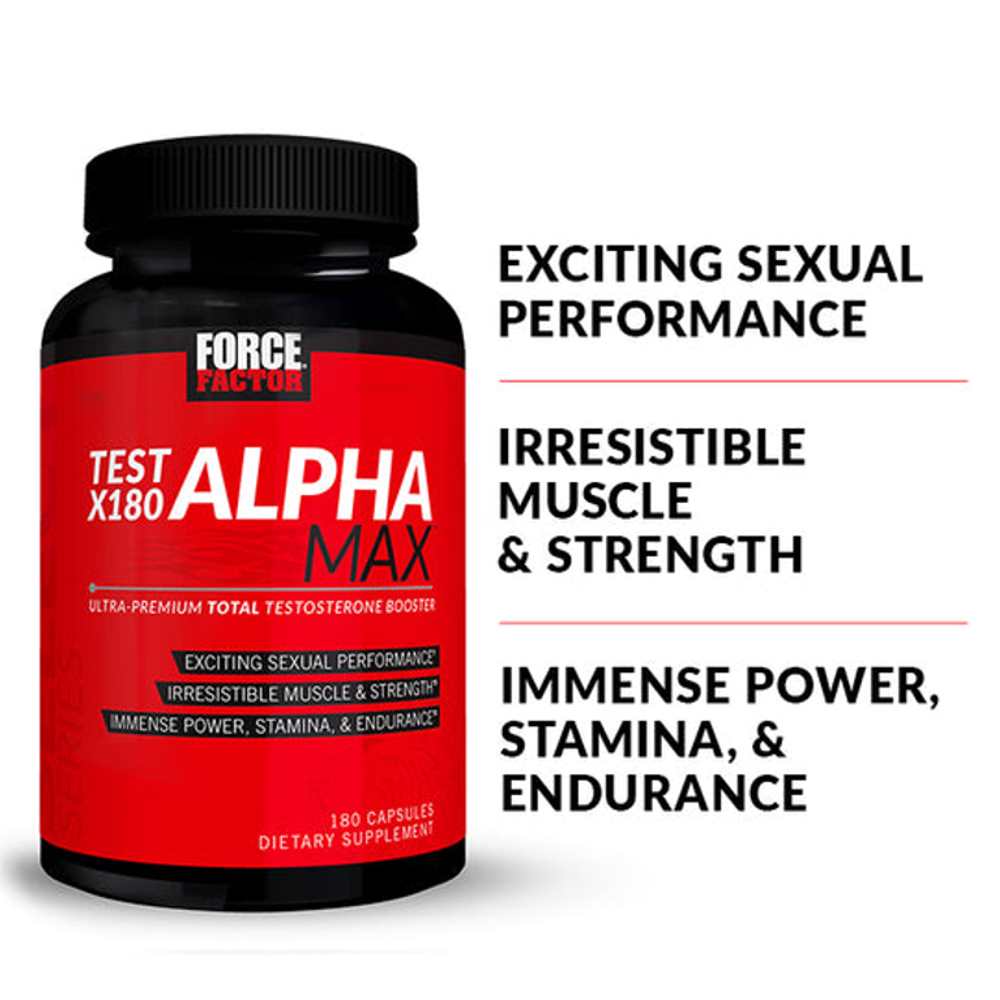 Force Factor Test X180 Alpha Max – 180 Capsules