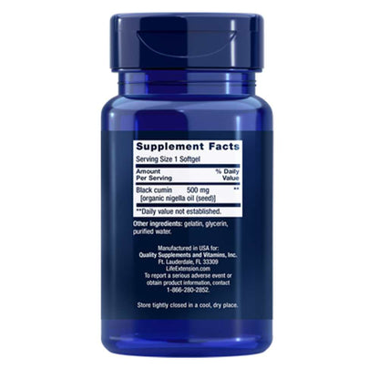 Life Extension Black Cumin Seed Oil – 60 Softgels