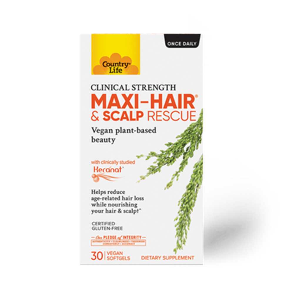 Country Life Vitamins Maxi-Hair® & Scalp Rescue 30 Softgels