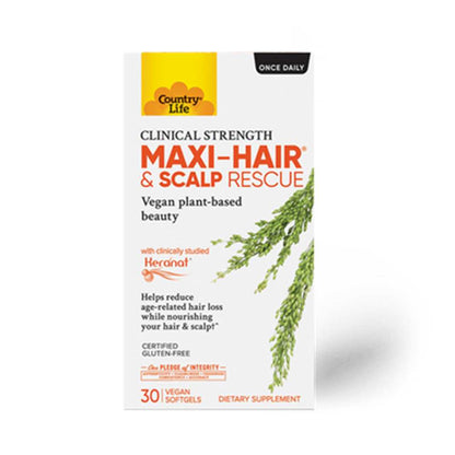 Country Life Vitamins Maxi-Hair® & Scalp Rescue 30 Softgels