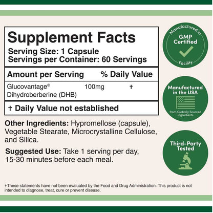 Double Wood Dihydro Berberine – Advanced Cardiovascular Support 60 Caps