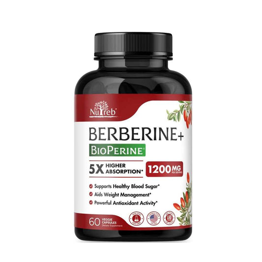 Nutreb Berberine Supplement 1200mg 60 caps