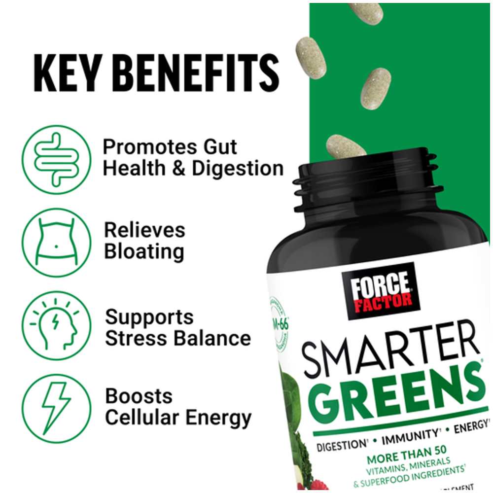 Force Factor Smarter Greens Superfoods – 90 Tablets