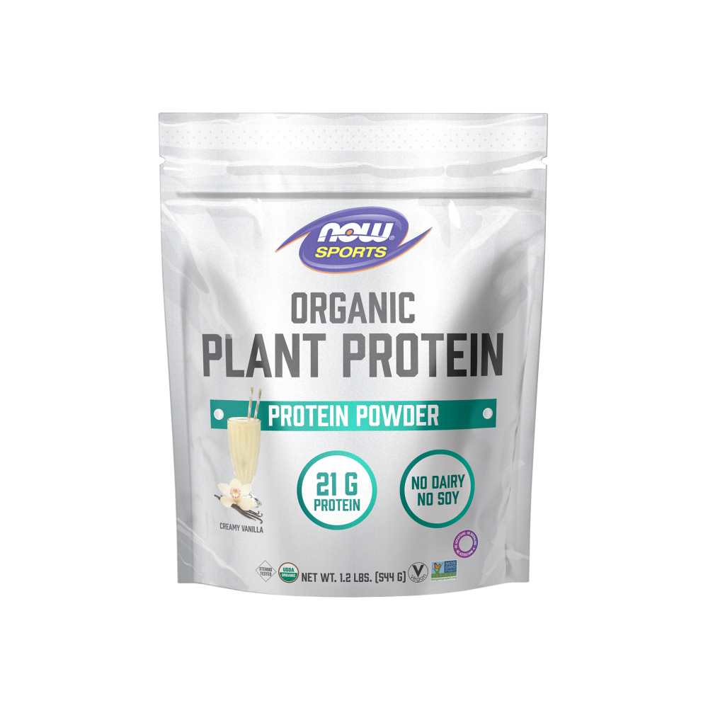 Now Sports Plant Protein, Organic Creamy Vanilla Powder 544g