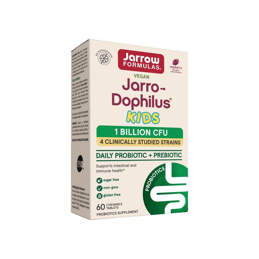 Jarrow Formulas Jarro-Dophilus® Kids Natural Raspberry 60 Tabs