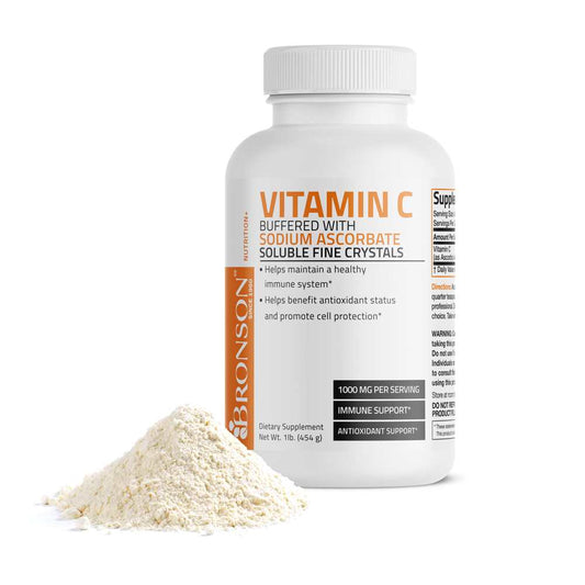 Bronson Vitamins Buffered Vitamin C Ascorbic Acid Crystals - 1,000 Mg 454g