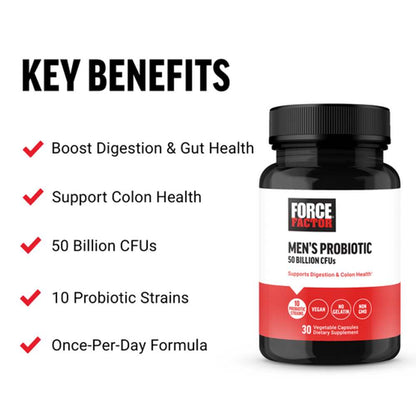 Force Factor Men’s Probiotic – 30 Capsules