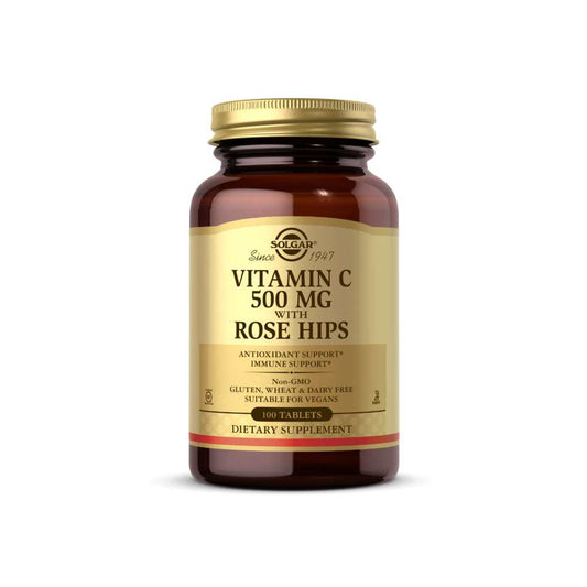 Solgar Vitamin C 500 Mg with Rose Hips 100 Tablets