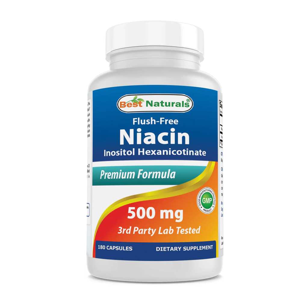 Best Naturals Niacin 500 mg 180 Capsules
