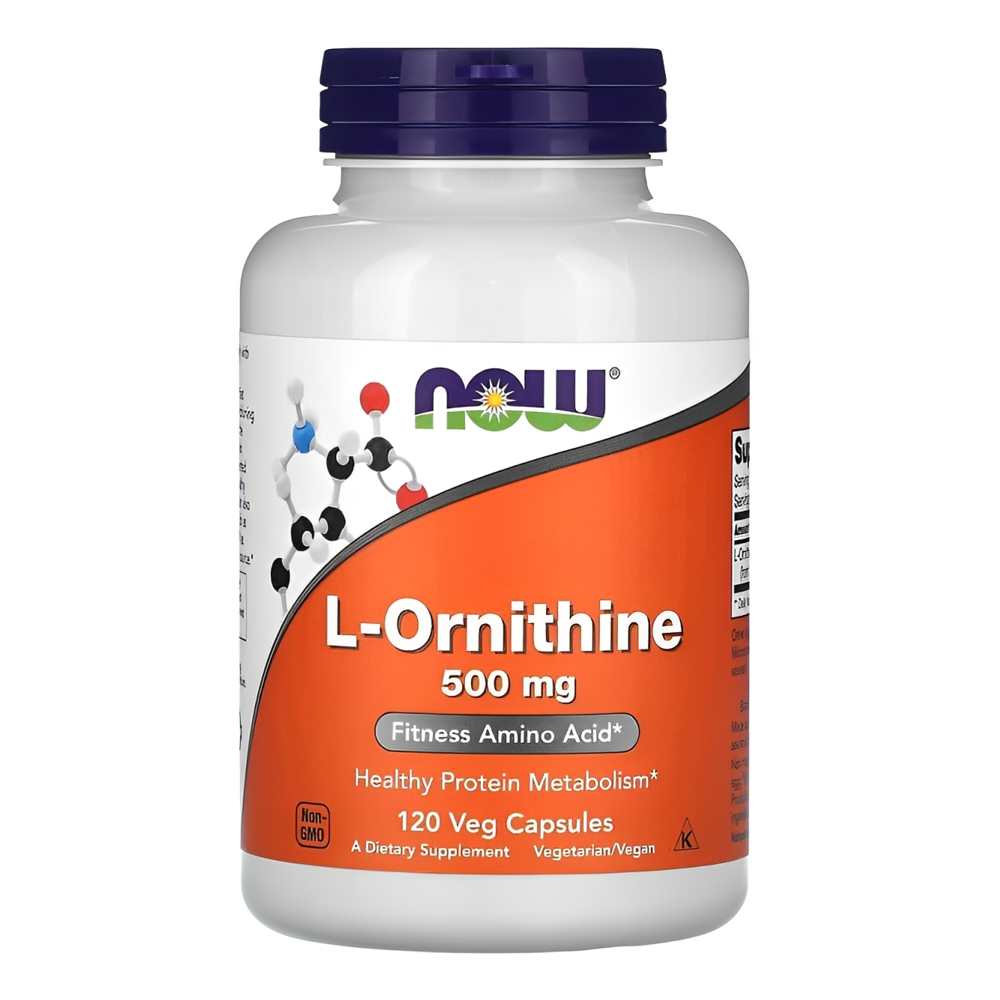 Now Foods L-Ornithine 500mg – Fitness Amino Acid for Healthy Protein Metabolism (120 Veg Capsules)