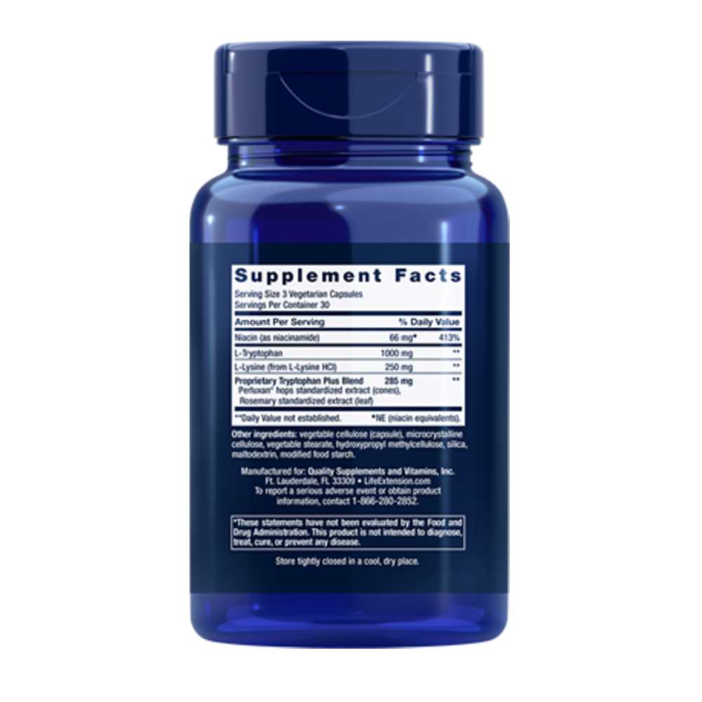 Life Extension Optimized Tryptophan Plus 90 Vegetarian Capsules