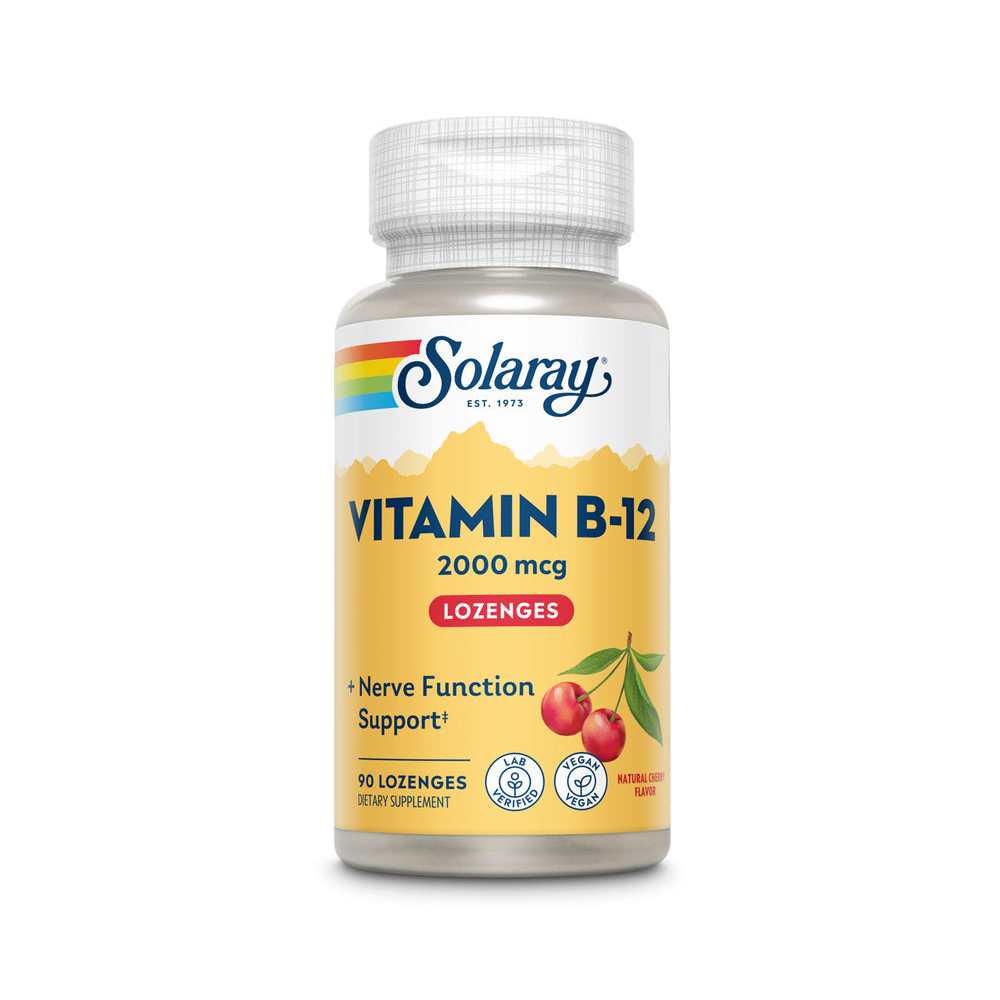 Solaray Vitamin B-12 2000mcg 90 Lozenges