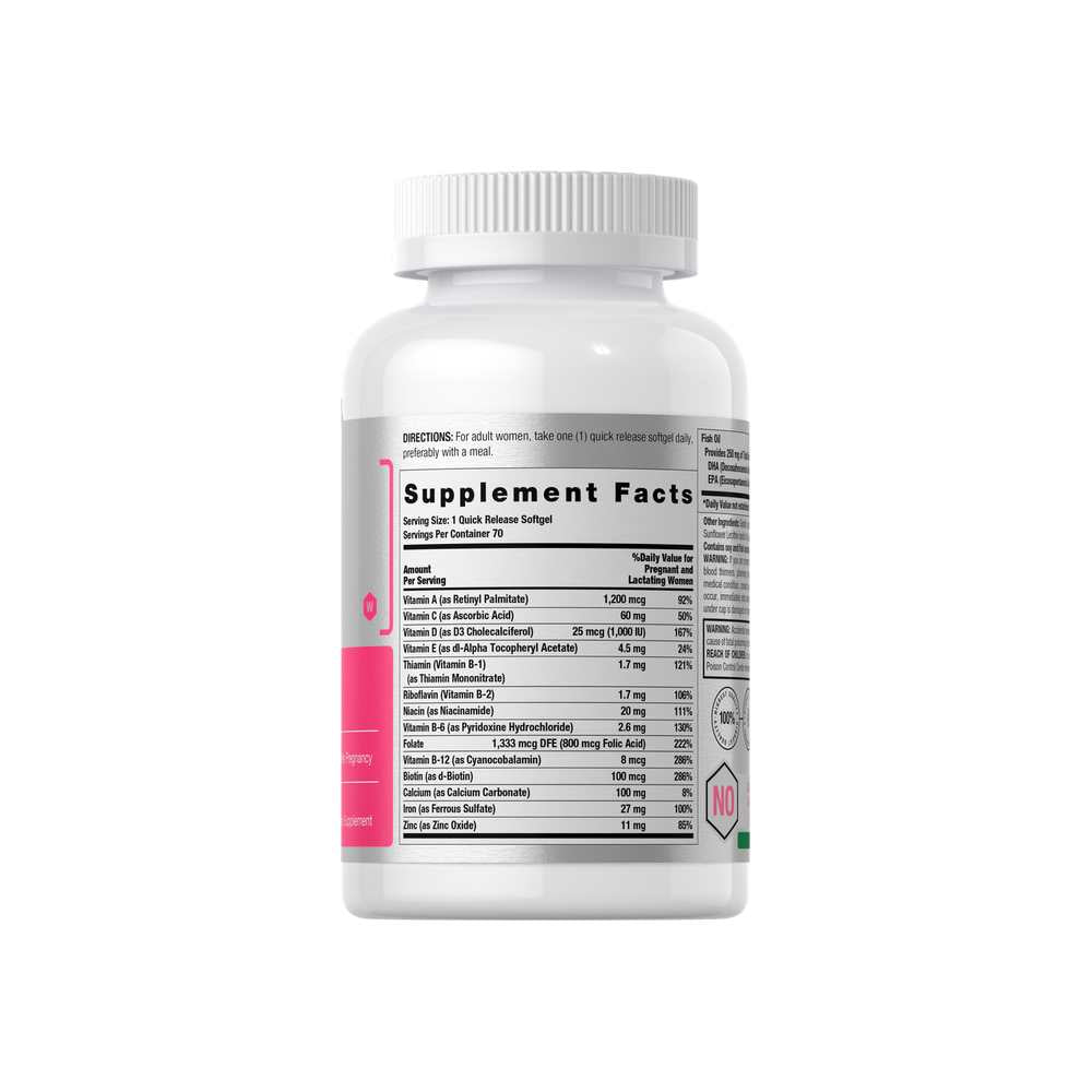 Horbäach Women's Prenatal Multivitamin | 70 Softgels