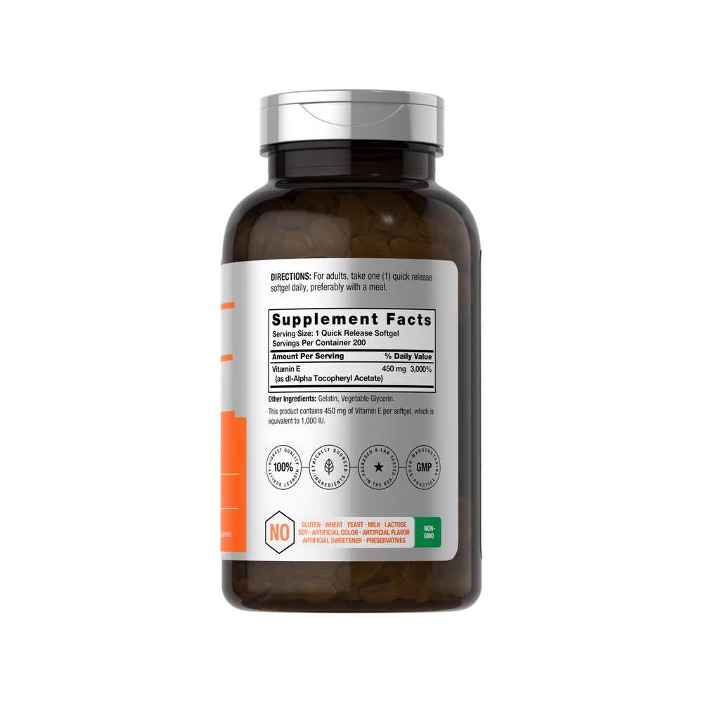 Horbäach Vitamin E 450mg | 200 Softgels